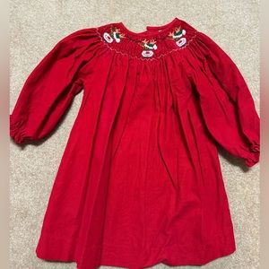 Reindeer smocked Christmas dress size 2T